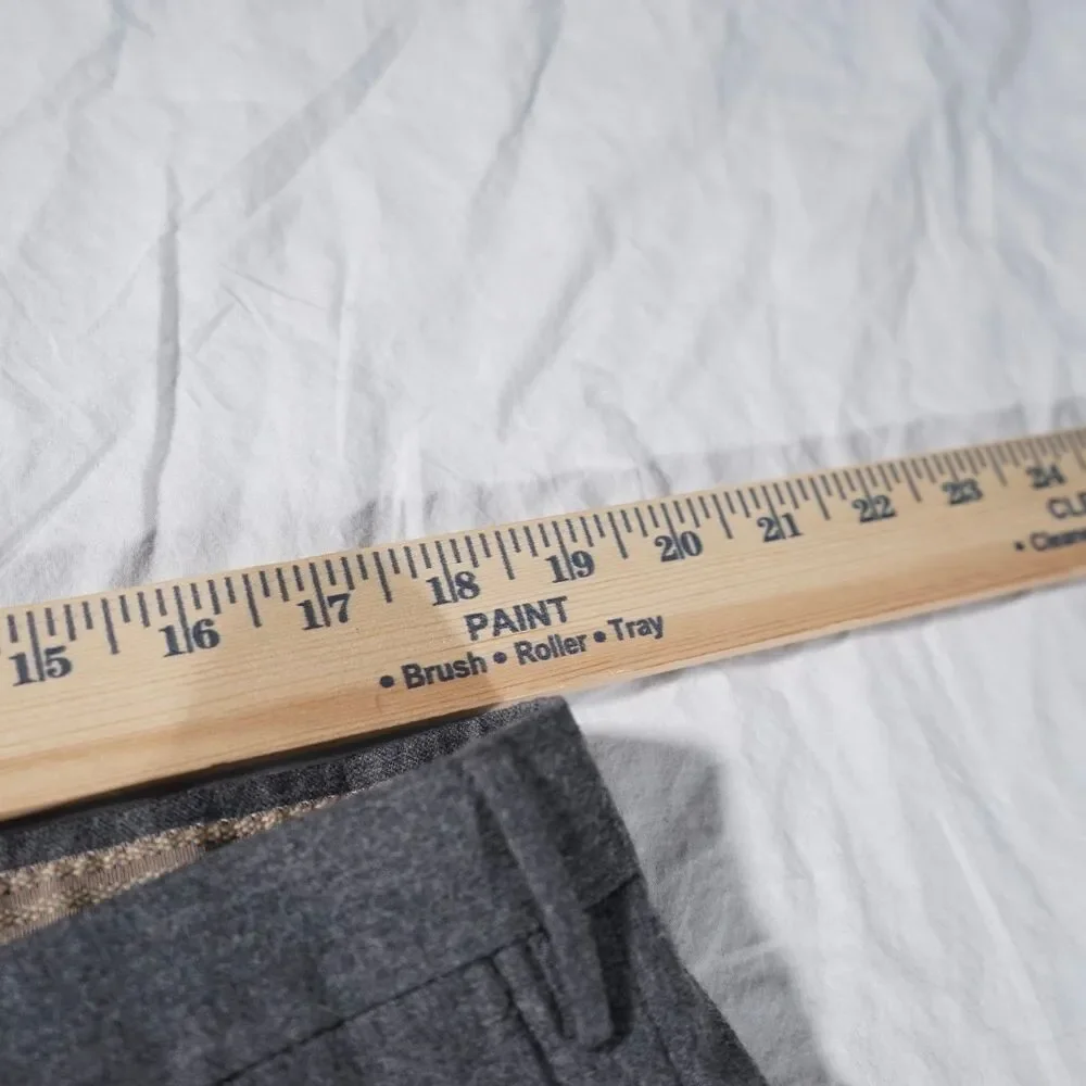 Incotex Classic Fit Dress Pants Super 120s Wool Gray 38
